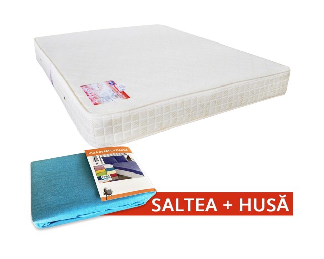 Set Saltea SuperOrtopedica Saltex 1400x1900 + Husa cu elastic